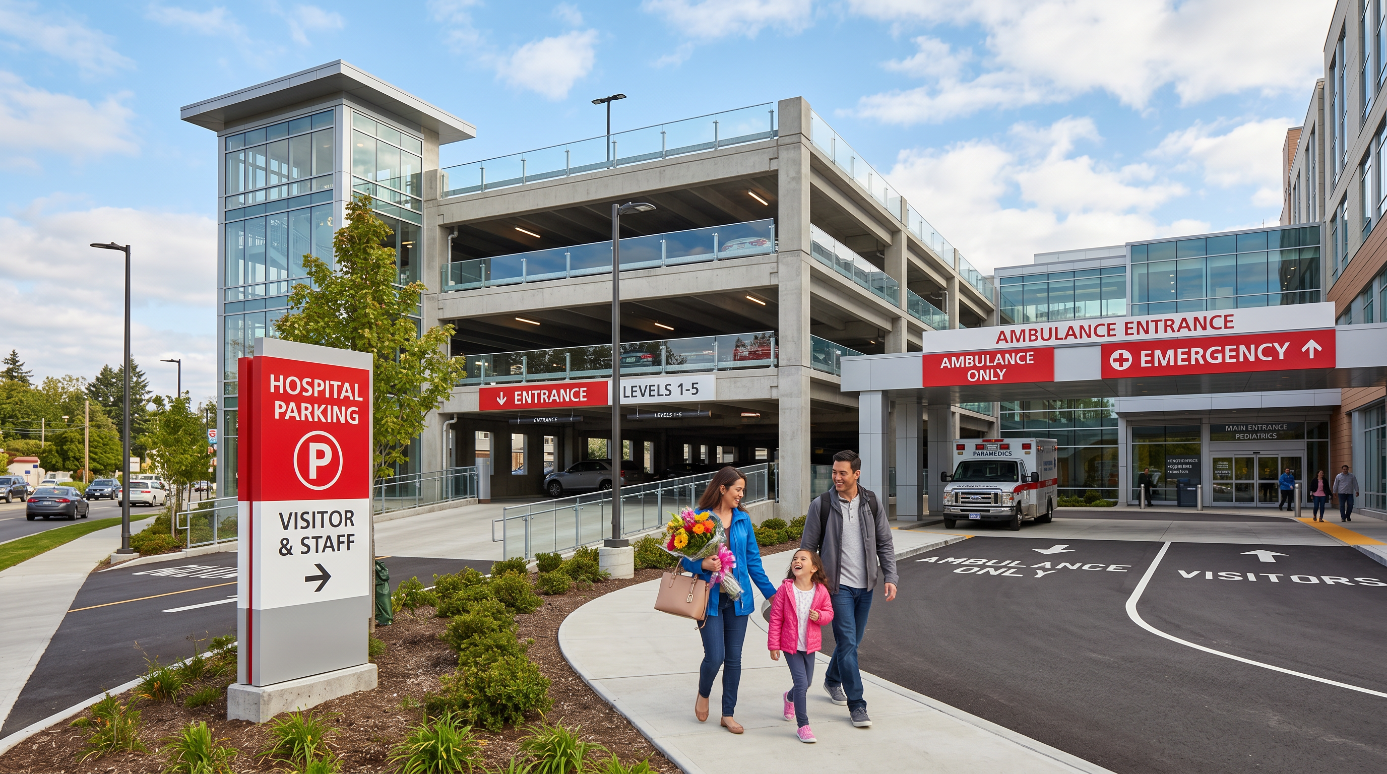 Hospital parking structure