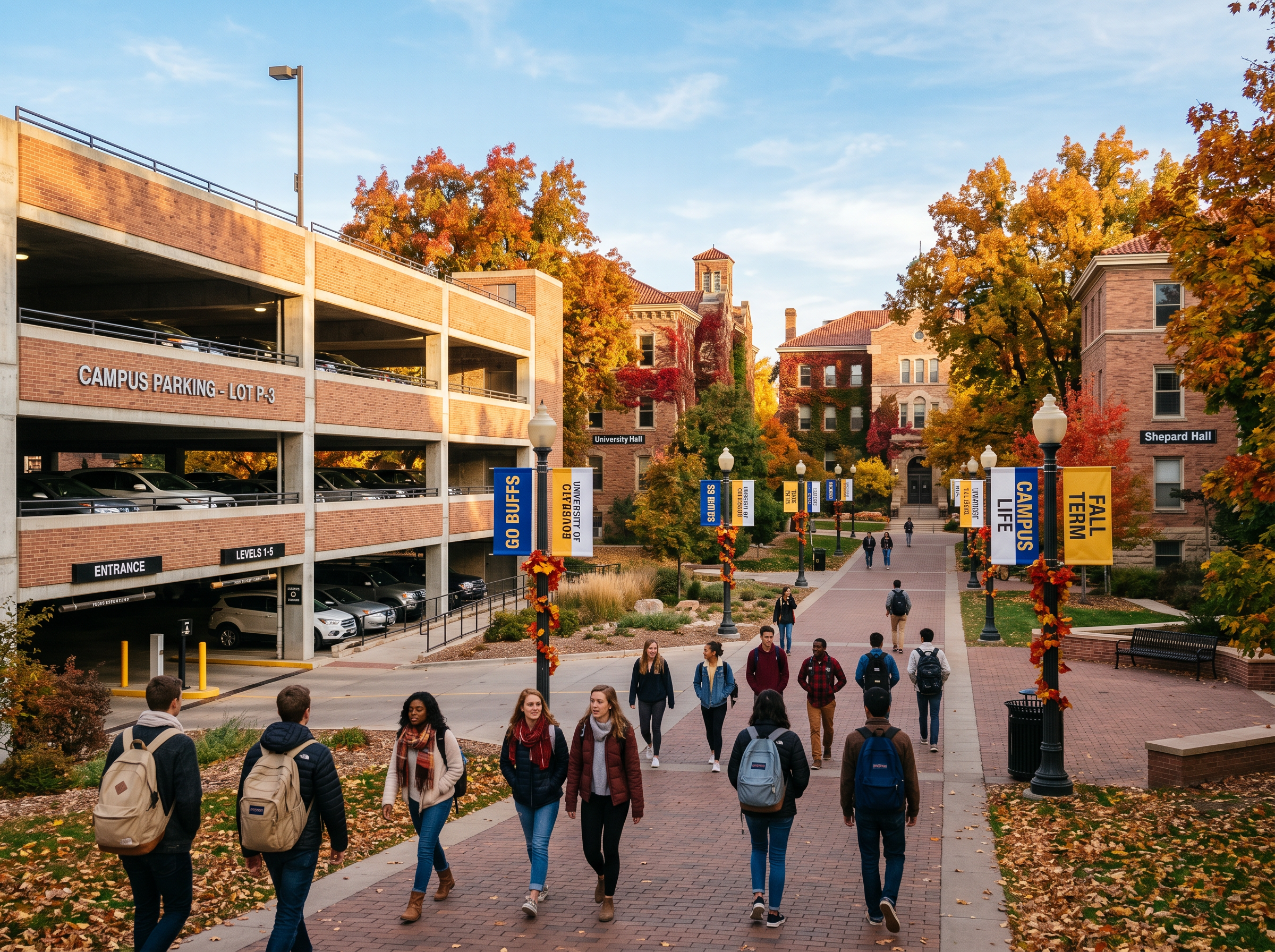 University campus parking structure
