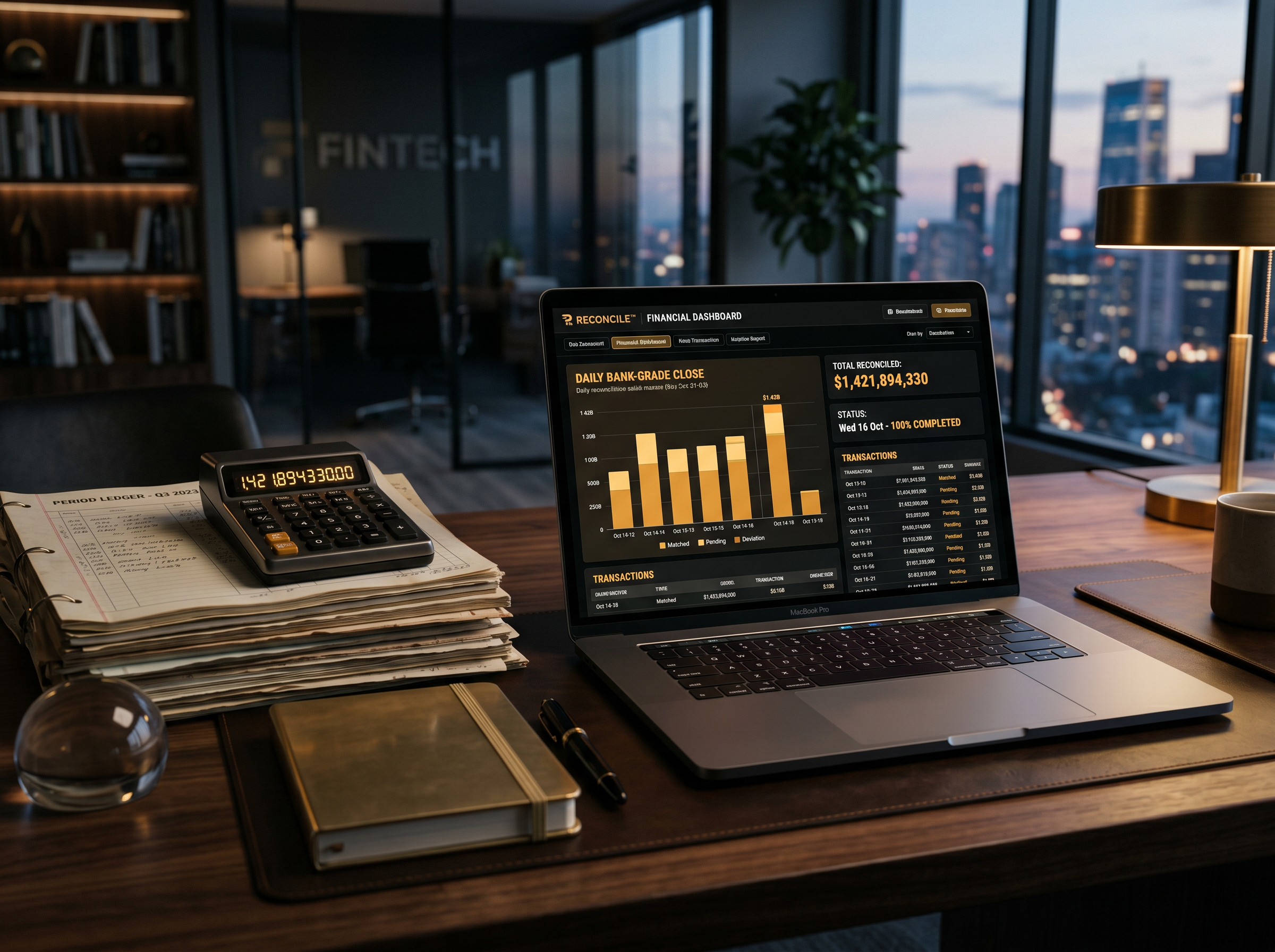 Finance reconciliation dashboard